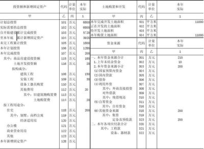 房地产开发统计基层标准表-2